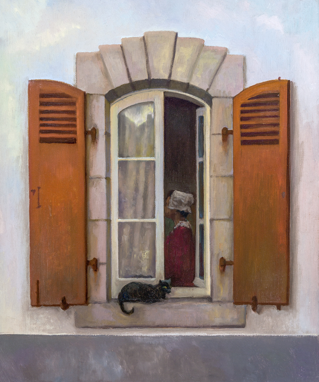 Ventana Bretaña gato